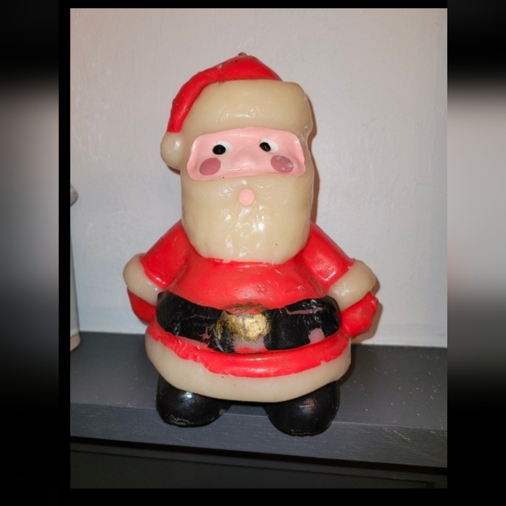 Lenox Red and White Santa Candle